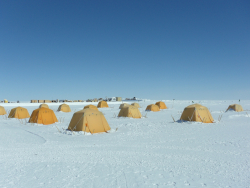The tent city at Summit Station, Greenland