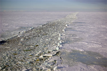 initial ice channel in McMurdo Sound