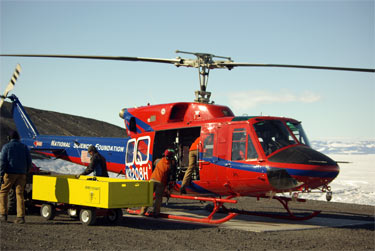 helicopter landing at McMurdo