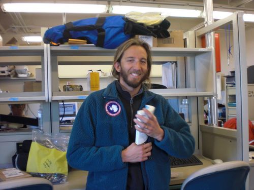 Francois about to leave Antarctica.