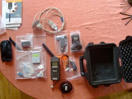 All of the parts to a satellite phone