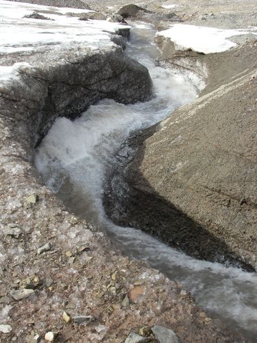Meltwater stream erosion