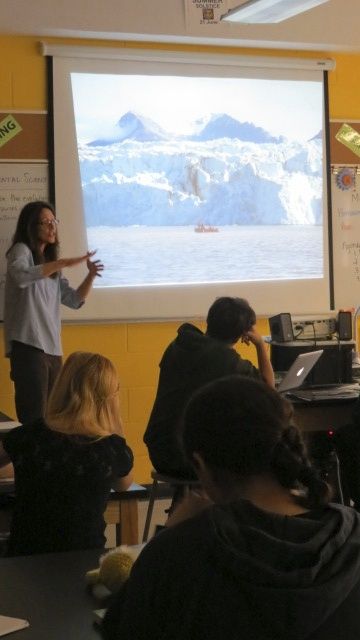 Mrs. McNeal explains High Arctic Change 2014 to students at BPCS.