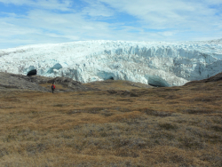 The terminus of a glacier near Kangerlussuaq, Greenland