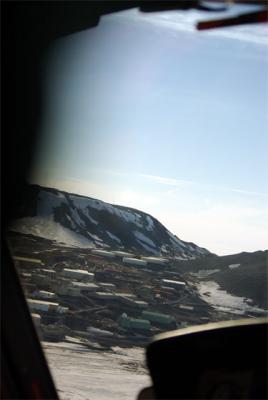 helicopter view of McMurdo