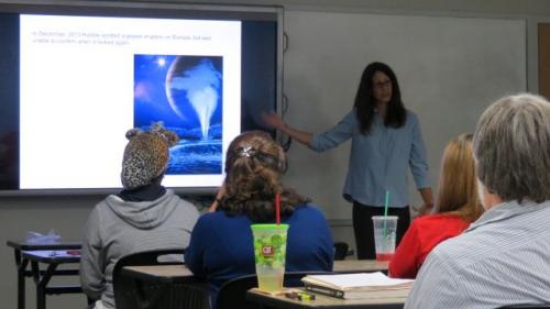 Talking about Europa with students at Georgia Gwinnett College