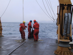 Scientists sampling in the Chukchi Sea