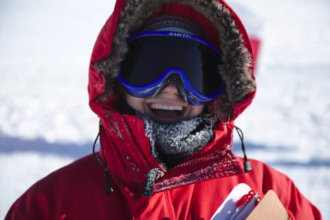 Kate Miller at the South Pole