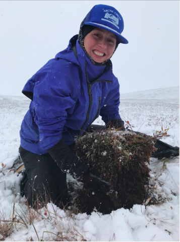 Taking soil samples in Alaska