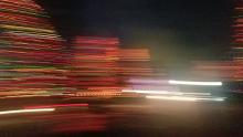 Excited, blurry photo of Christmas lights