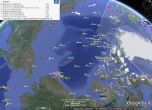 Arctic Buoy data pulled on April 27, 2022 from MeteoFrance on Google Earth