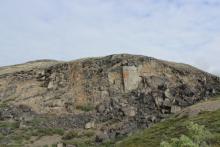Cliff where peregrine falcons nest