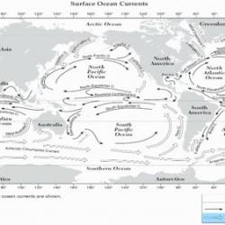 NY Regents Earth Science Reference Tables Ocean Currents.