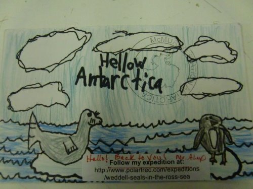 Hello Antarctica postcard
