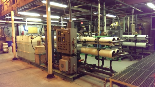 Inside the water treatment plant