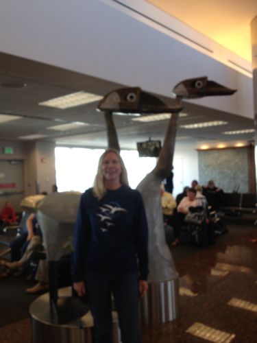 Andrea in Anchorage airport