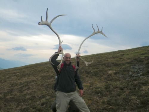 Caribou antlers on the north rim of the Atigun Gorge