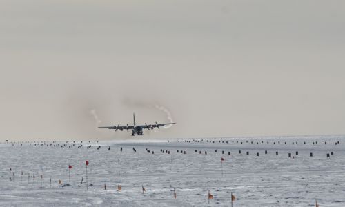 C-130 coming in for a landing