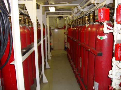 Room of Carbon dioxide tanks