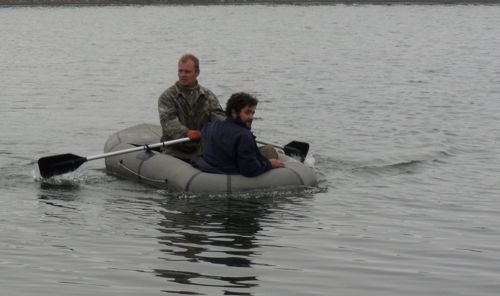 Dan in rowboat