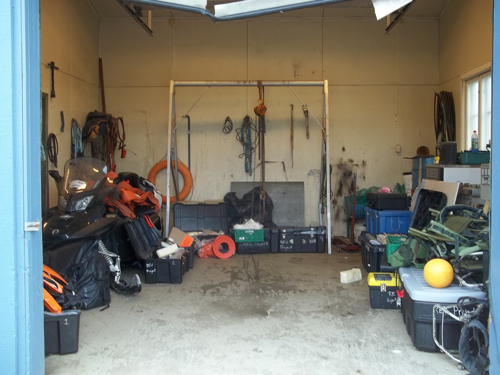 Our garage workspace