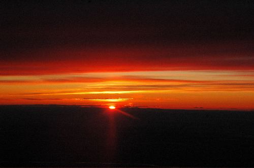 Sunset taken from plane window as I leave Fairbanks, AK