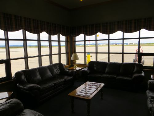 The waiting room at the Goose Bay, Canada airport