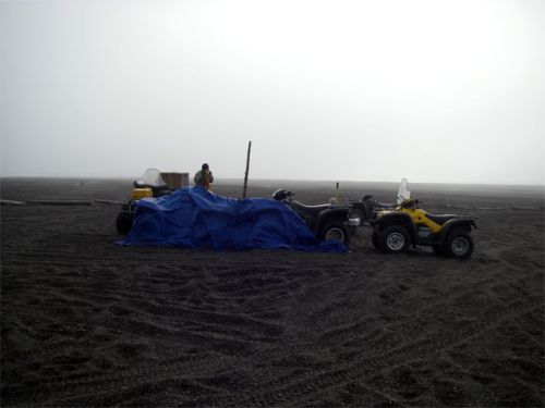 And Behing the Blue Tarp is a Burial Site