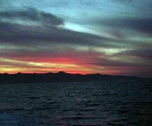 Sunset over Santa Cruz Island