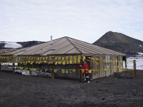The Flags on Scott's Discovery Hut