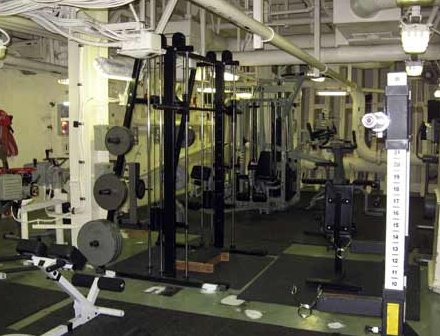 Forward weight room.