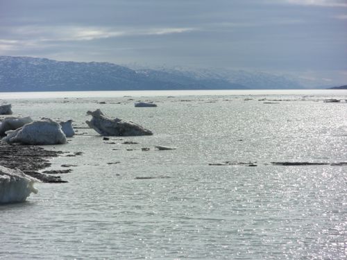 Sondrestrom Port - clogged with ice.