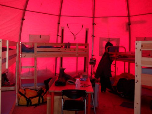 Inside of sleeping tent