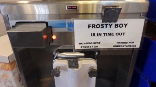 Frosty Boy is out of order