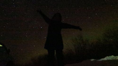 Northern Lights Sillouette