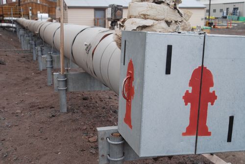 McMUrdo Fire hydrant and above ground water line