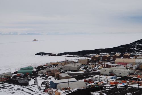 The Oden in the sea ice off of McMurdo