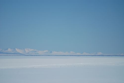 McMurdo Sea Ice and Open water in the distance.