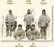 The five men in Scott's team who reached the South Pole.