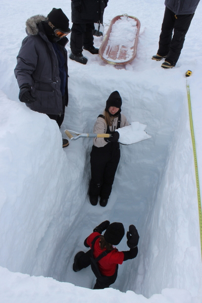 The depth of the Snow Pit is over 2 meters.