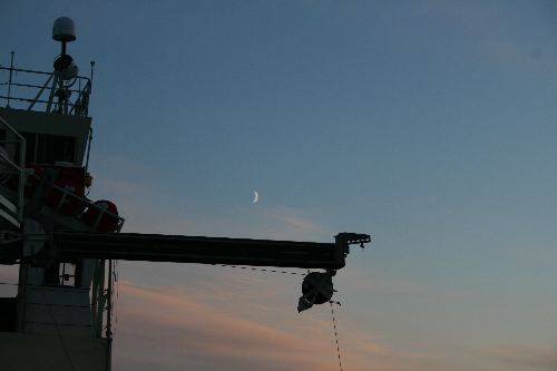 Moon over the Bering Sea
