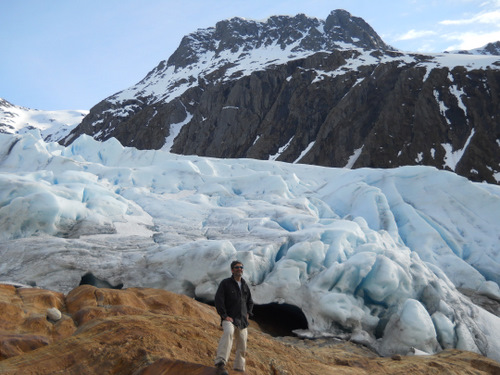 Michael Lampert by the Svartisen glacier