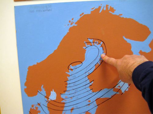 Map of Finland around 5000 years ago