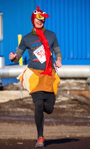 A Turkey Trot runner