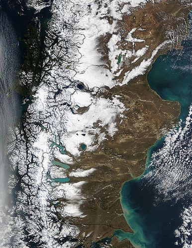 Satelite image of Patagonia