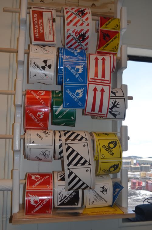Hazardous waste stickers