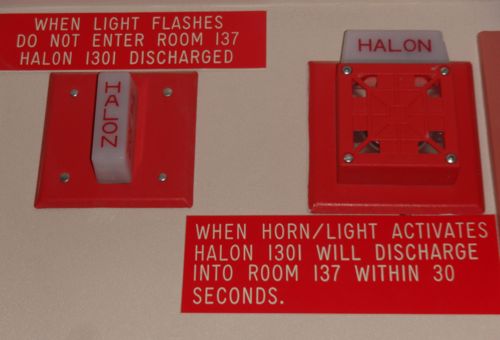 The halon fire alarm