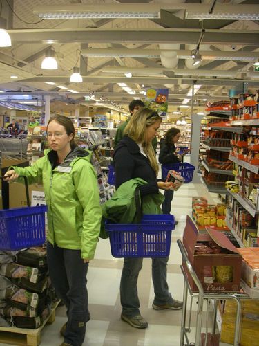 Grocery shopping in Longyearbyen.