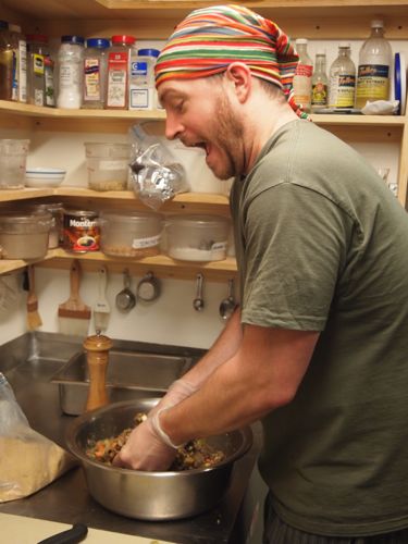 Keith Reimink cooking for Antarctica