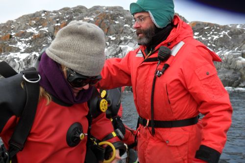 Kate Schoenrock and Chuck Amsler in Antarctica